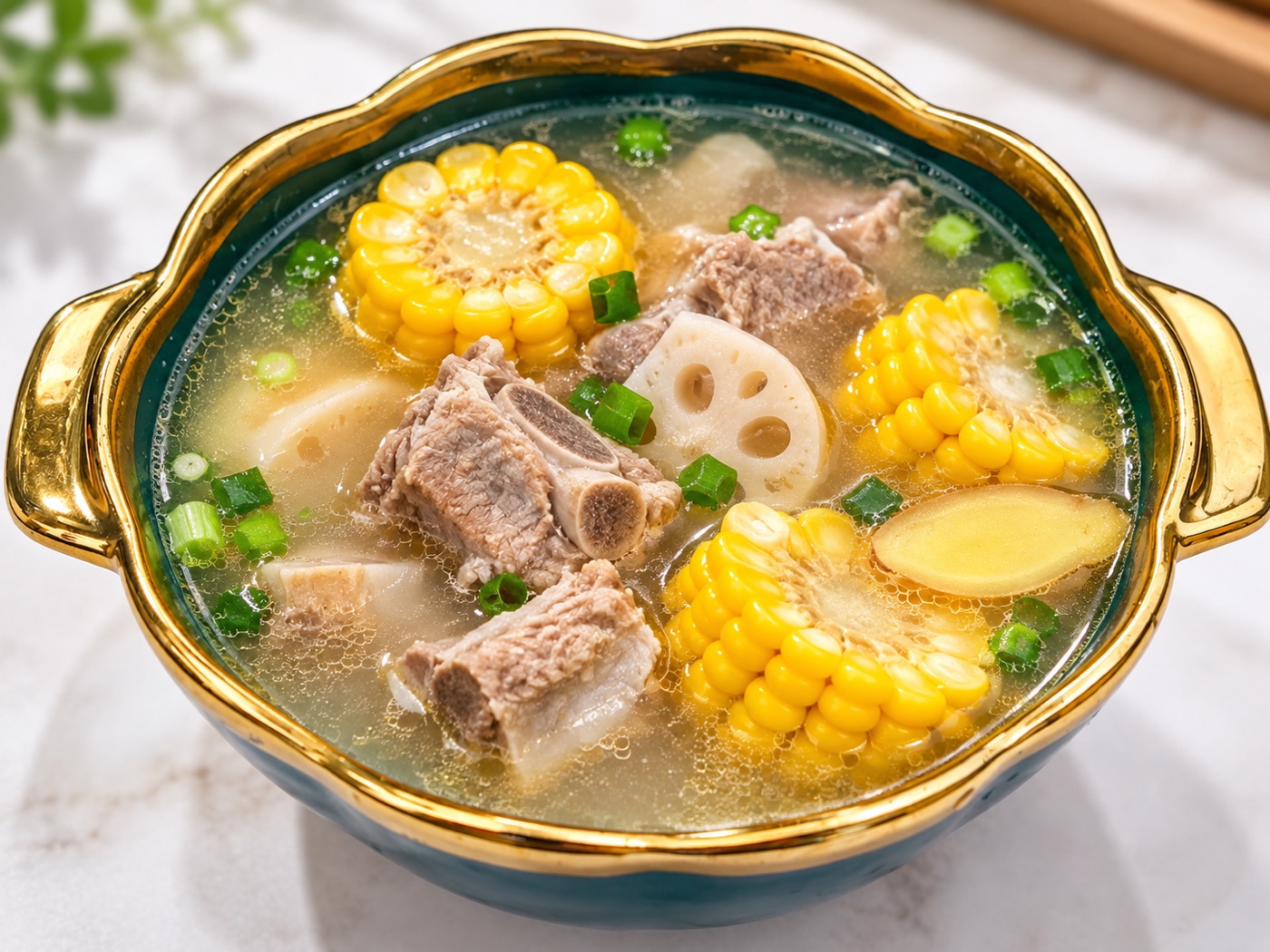 Pork Ribs Soup with Corn (Large) · 玉米排骨汤