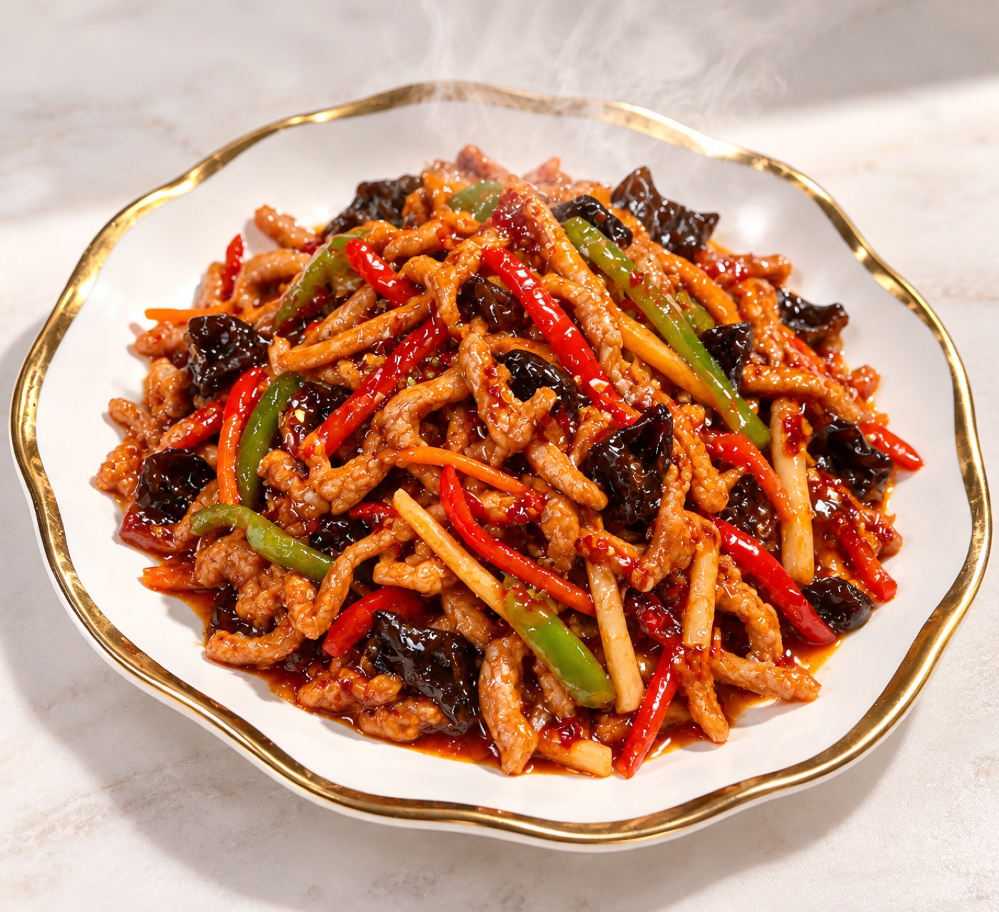 Pork with Garlic Sauce · 鱼香肉丝